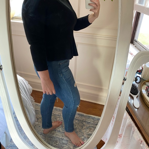 Caroll Black Peplum Sweater - Picture 7 of 12